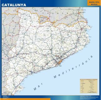 carte routiere de la catalogne Carte Catalogne routiere plastifiée | Cartes France et monde 